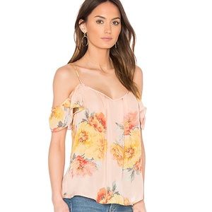 Joie Silk Cold Shoulder 100% Silk Top